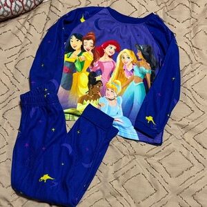 Disney Girls' Royal Blue Princess Pajama Set